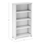 Taiga Scaffale a 4 Ripiani 137,2 cm – Mobile Contenitore in Legno per Camera da Letto o Stanza dei Giochi
