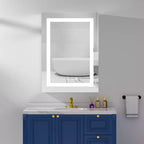 Lighted Medicine Cabinet with Mirror, Defogger & Dimmer – Wall Mount Aluminum