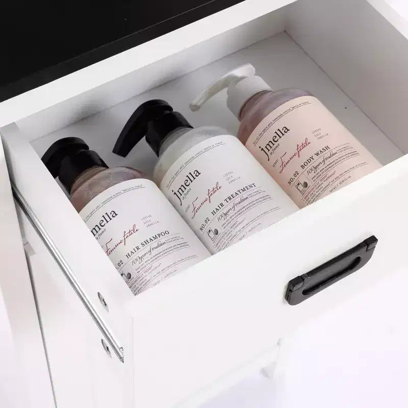 Mobile contenitore da bagno a torre in legno bianco da 160 cm