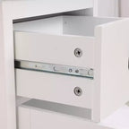 Mobile contenitore da bagno a torre in legno bianco da 160 cm