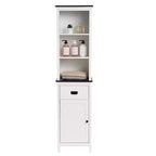 Mobile contenitore da bagno a torre in legno bianco da 160 cm