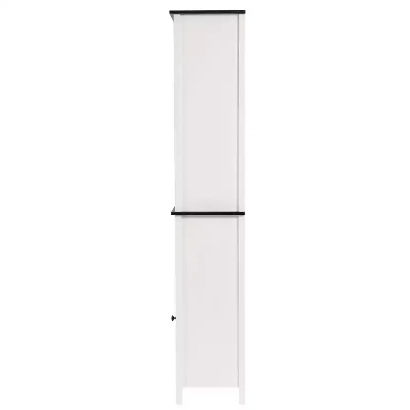 Mobile contenitore da bagno a torre in legno bianco da 160 cm