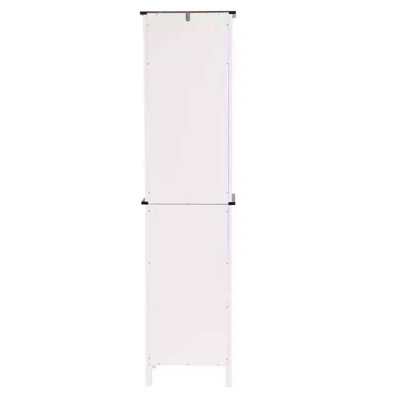 Mobile contenitore da bagno a torre in legno bianco da 160 cm