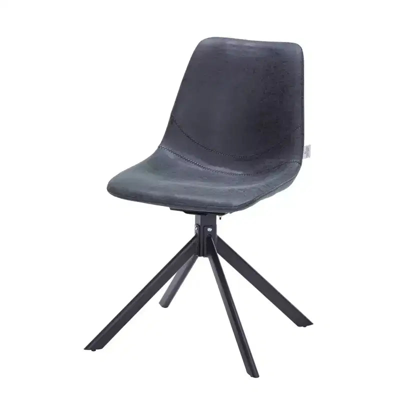 Sedia da pranzo girevole Markley Modern in pelle – Seduta imbottita con gambe in metallo