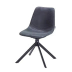 Sedia da pranzo girevole Markley Modern in pelle – Seduta imbottita con gambe in metallo