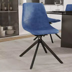 Sedia da pranzo girevole Markley Modern in pelle – Seduta imbottita con gambe in metallo