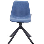 Sedia da pranzo girevole Markley Modern in pelle – Seduta imbottita con gambe in metallo