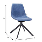 Sedia da pranzo girevole Markley Modern in pelle – Seduta imbottita con gambe in metallo
