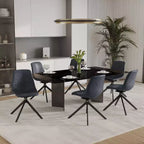 Sedia da pranzo girevole Markley Modern in pelle – Seduta imbottita con gambe in metallo