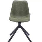 Sedia da pranzo girevole Markley Modern in pelle – Seduta imbottita con gambe in metallo
