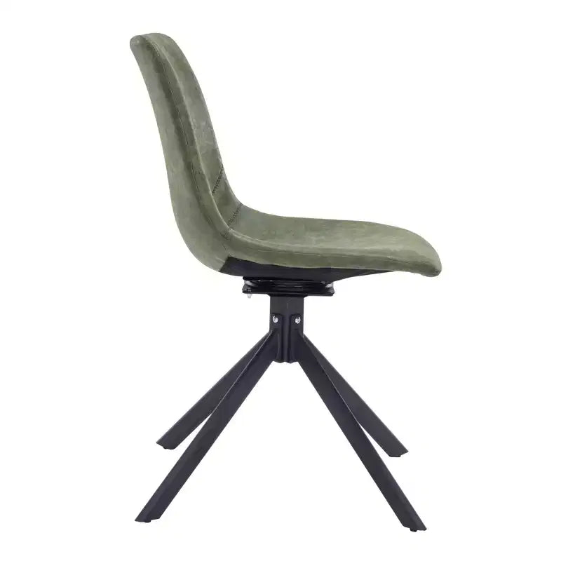 Sedia da pranzo girevole Markley Modern in pelle – Seduta imbottita con gambe in metallo