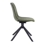 Sedia da pranzo girevole Markley Modern in pelle – Seduta imbottita con gambe in metallo