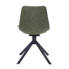 Sedia da pranzo girevole Markley Modern in pelle – Seduta imbottita con gambe in metallo