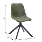 Sedia da pranzo girevole Markley Modern in pelle – Seduta imbottita con gambe in metallo