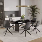 Sedia da pranzo girevole Markley Modern in pelle – Seduta imbottita con gambe in metallo