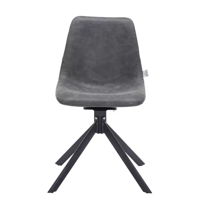 Sedia da pranzo girevole Markley Modern in pelle – Seduta imbottita con gambe in metallo