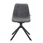 Sedia da pranzo girevole Markley Modern in pelle – Seduta imbottita con gambe in metallo