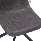 Sedia da pranzo girevole Markley Modern in pelle – Seduta imbottita con gambe in metallo
