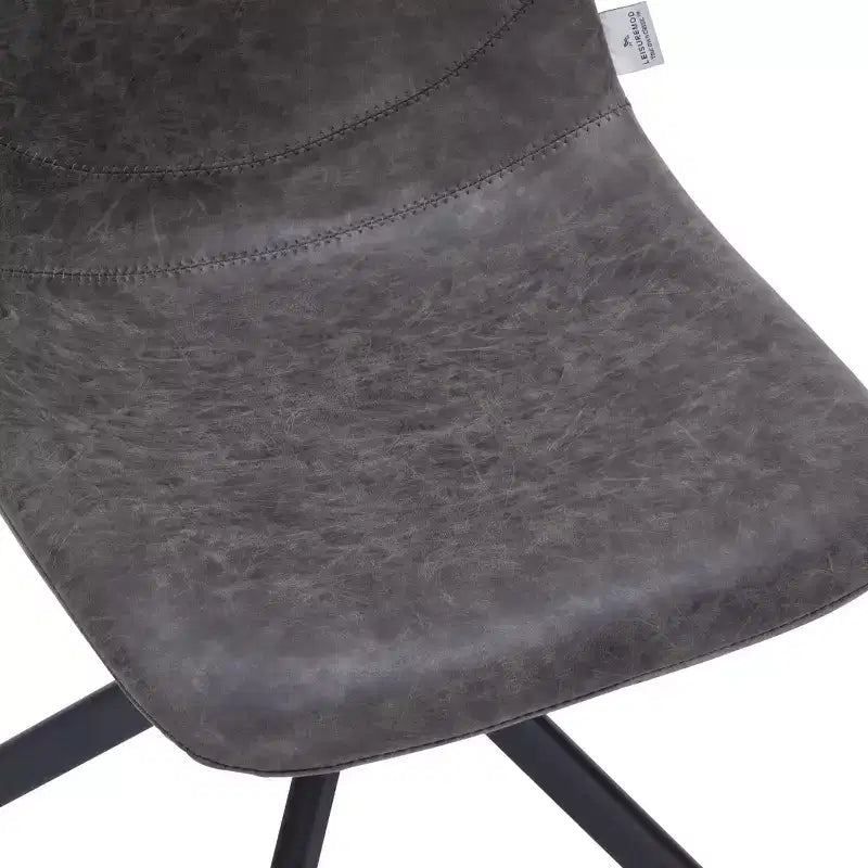 Sedia da pranzo girevole Markley Modern in pelle – Seduta imbottita con gambe in metallo