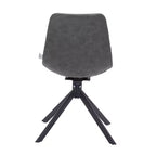Sedia da pranzo girevole Markley Modern in pelle – Seduta imbottita con gambe in metallo