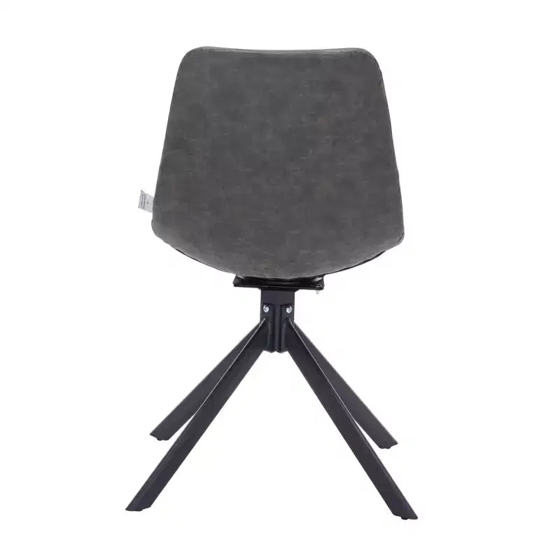 Sedia da pranzo girevole Markley Modern in pelle – Seduta imbottita con gambe in metallo
