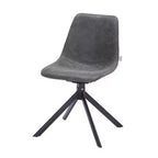 Sedia da pranzo girevole Markley Modern in pelle – Seduta imbottita con gambe in metallo