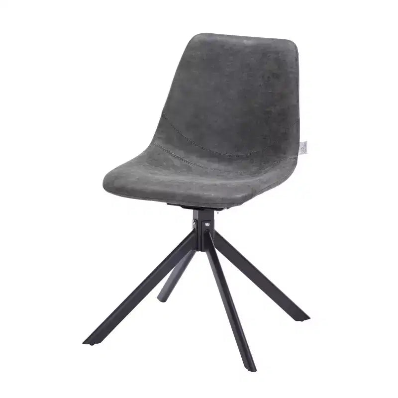 Sedia da pranzo girevole Markley Modern in pelle – Seduta imbottita con gambe in metallo