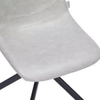 Sedia da pranzo girevole Markley Modern in pelle – Seduta imbottita con gambe in metallo