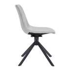 Sedia da pranzo girevole Markley Modern in pelle – Seduta imbottita con gambe in metallo