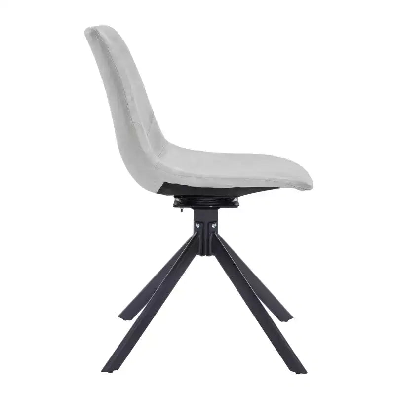 Sedia da pranzo girevole Markley Modern in pelle – Seduta imbottita con gambe in metallo