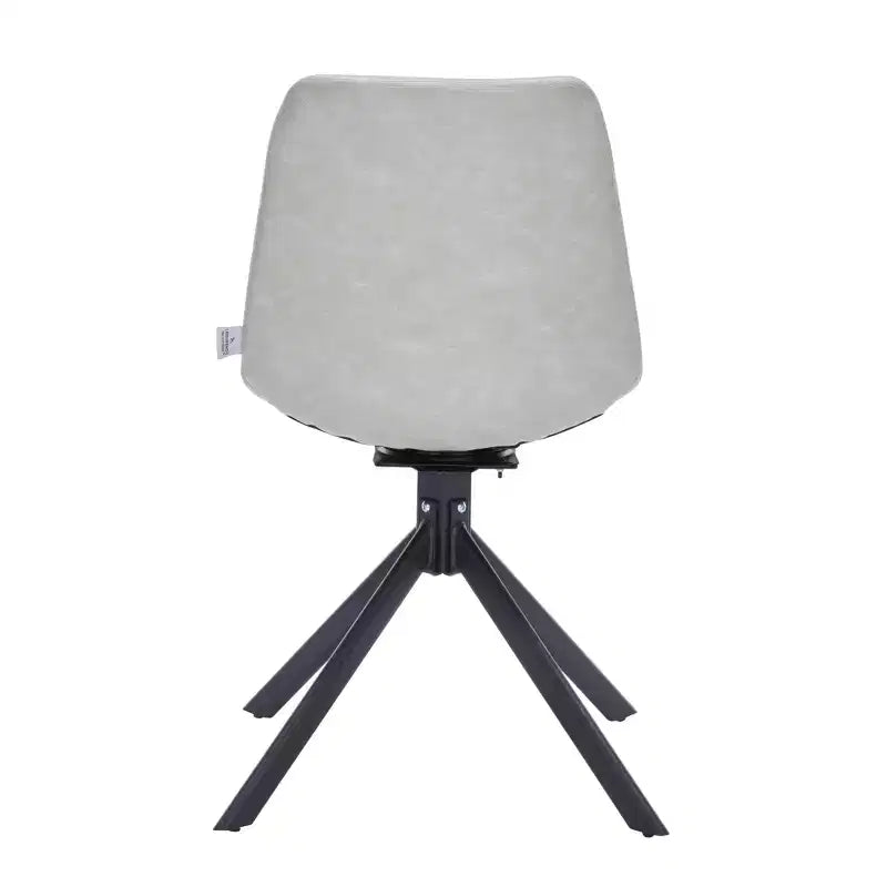 Sedia da pranzo girevole Markley Modern in pelle – Seduta imbottita con gambe in metallo