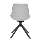 Sedia da pranzo girevole Markley Modern in pelle – Seduta imbottita con gambe in metallo