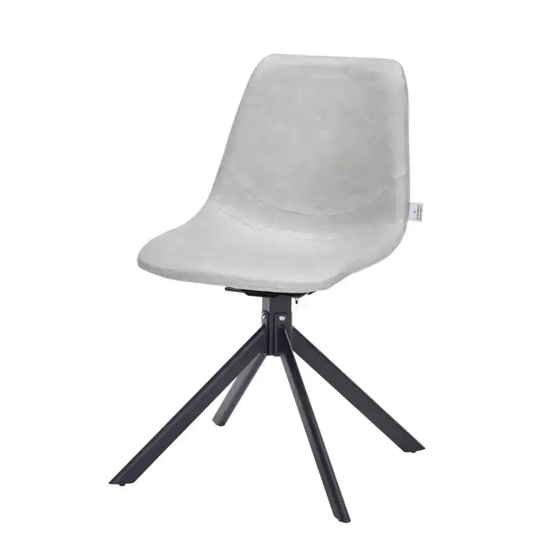 Sedia da pranzo girevole Markley Modern in pelle – Seduta imbottita con gambe in metallo