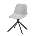 Sedia da pranzo girevole Markley Modern in pelle – Seduta imbottita con gambe in metallo