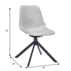 Sedia da pranzo girevole Markley Modern in pelle – Seduta imbottita con gambe in metallo