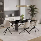 Sedia da pranzo girevole Markley Modern in pelle – Seduta imbottita con gambe in metallo