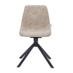 Sedia da pranzo girevole Markley Modern in pelle – Seduta imbottita con gambe in metallo