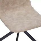 Sedia da pranzo girevole Markley Modern in pelle – Seduta imbottita con gambe in metallo