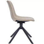 Sedia da pranzo girevole Markley Modern in pelle – Seduta imbottita con gambe in metallo