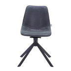 Sedia da pranzo girevole Markley Modern in pelle – Seduta imbottita con gambe in metallo