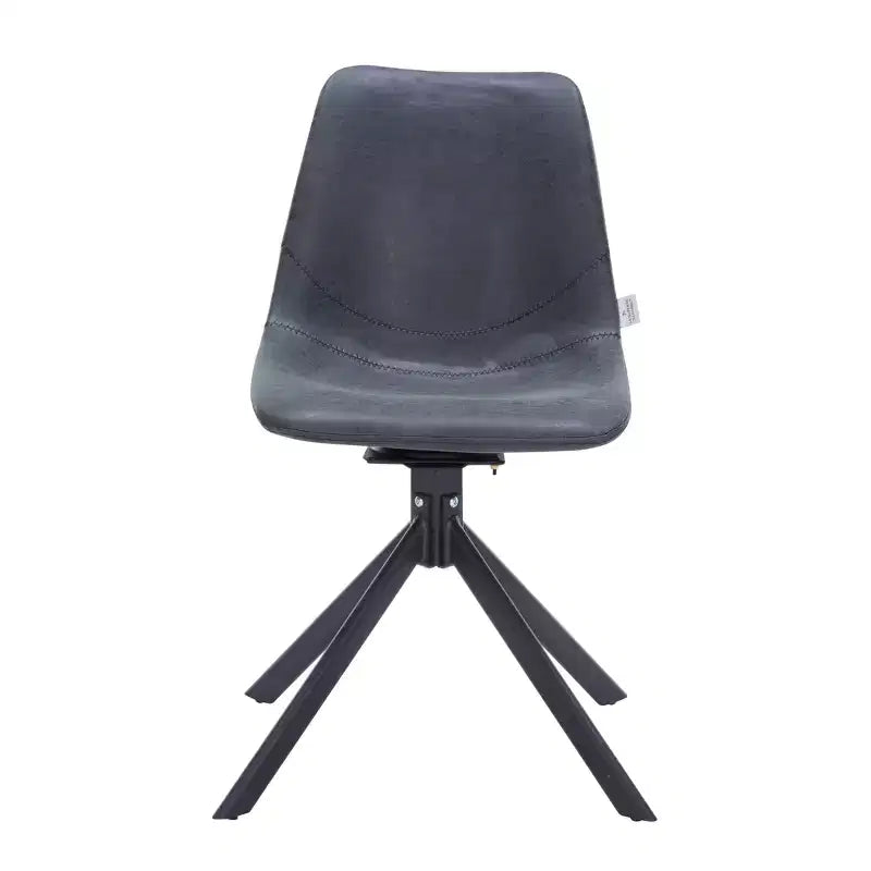 Sedia da pranzo girevole Markley Modern in pelle – Seduta imbottita con gambe in metallo