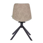 Sedia da pranzo girevole Markley Modern in pelle – Seduta imbottita con gambe in metallo