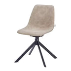 Sedia da pranzo girevole Markley Modern in pelle – Seduta imbottita con gambe in metallo