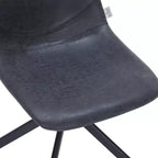 Sedia da pranzo girevole Markley Modern in pelle – Seduta imbottita con gambe in metallo