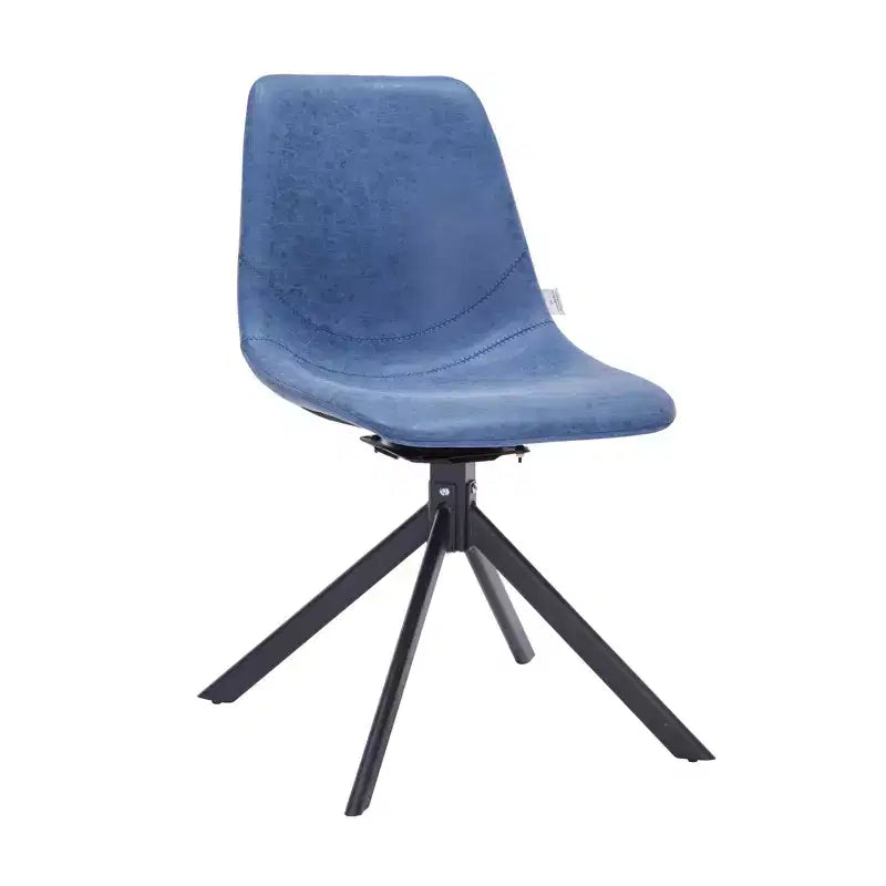 Sedia da pranzo girevole Markley Modern in pelle – Seduta imbottita con gambe in metallo