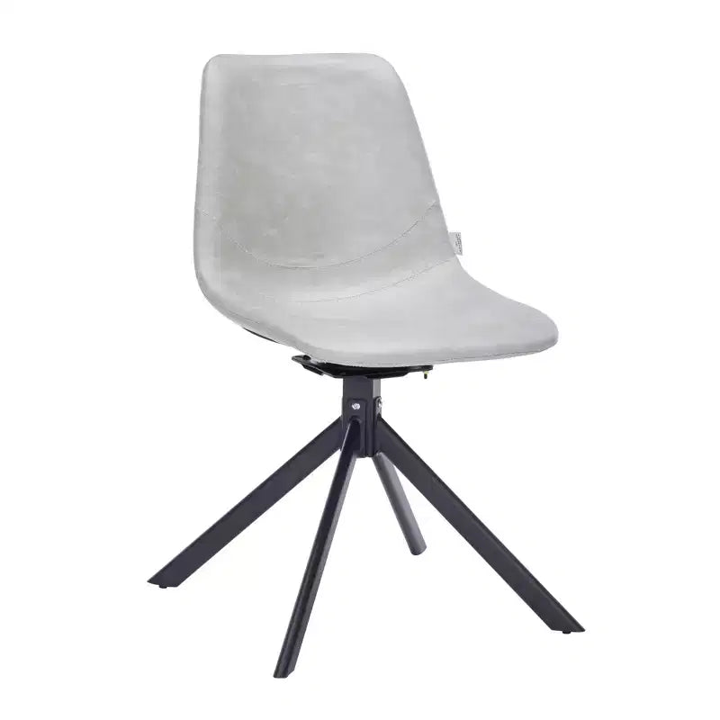 Sedia da pranzo girevole Markley Modern in pelle – Seduta imbottita con gambe in metallo