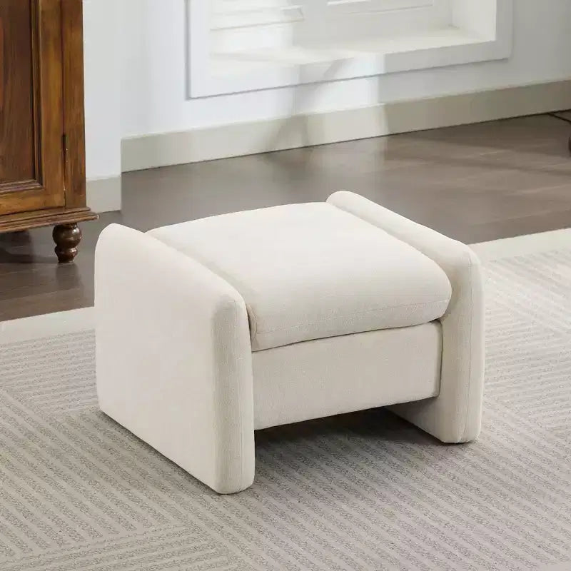 Hyleory Chenille Velvet Oversized Comfort Ottoman for Bedroom, Living Room, Nursing Room