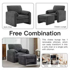 Pouf letto e soggiorno oversize in velluto ciniglia
