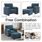 Pouf letto e soggiorno oversize in velluto ciniglia