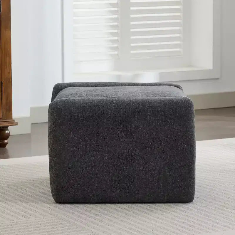 Pouf letto e soggiorno oversize in velluto ciniglia